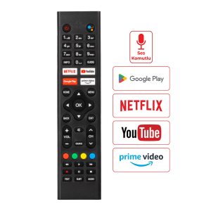 Sunny Netflix-Google Play-Youtube-Prime Video Tuşlu Ses Komutlu Televizyon Kumanda