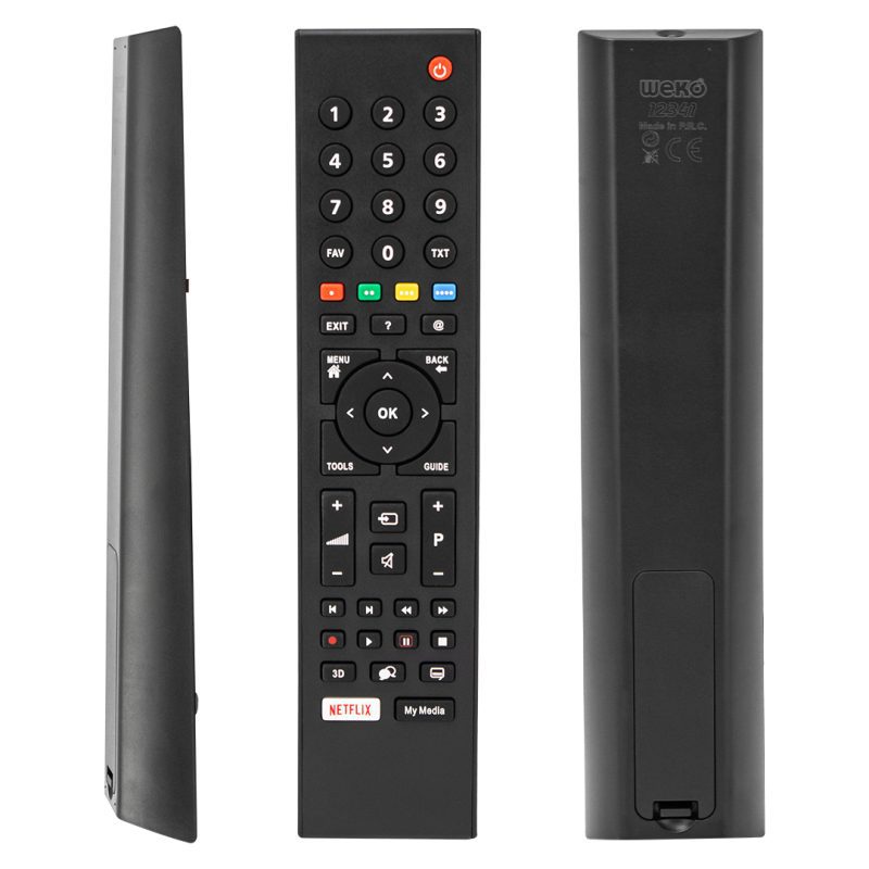 12341 1 - Arçelik - Beko B43l 6652 5b Grundig 49gcu 7900b Netflix - My Media Tuşlu Lcd Led Televizyon Kumandası 300n