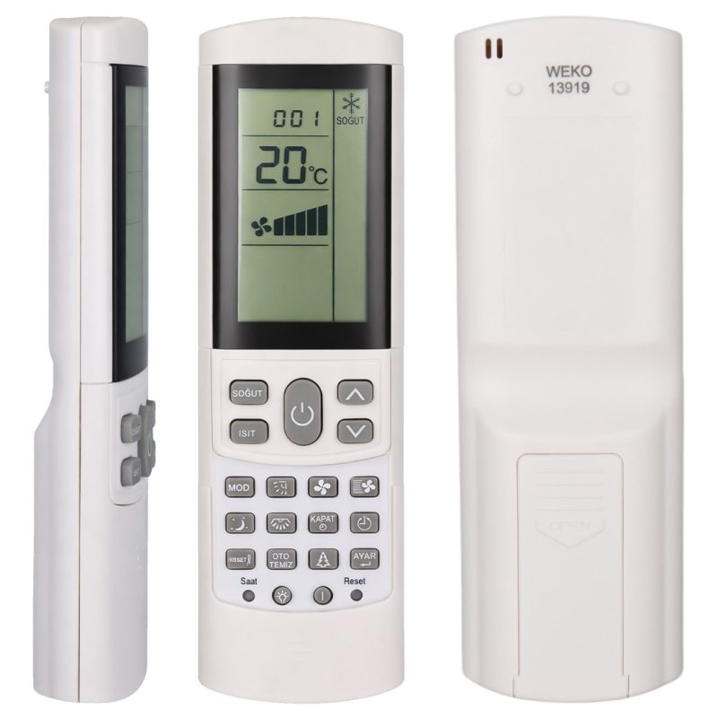 13919 1 - Vestel Kapaklı Klima Kumandası Beyaz (32028581 L St-El P10c)