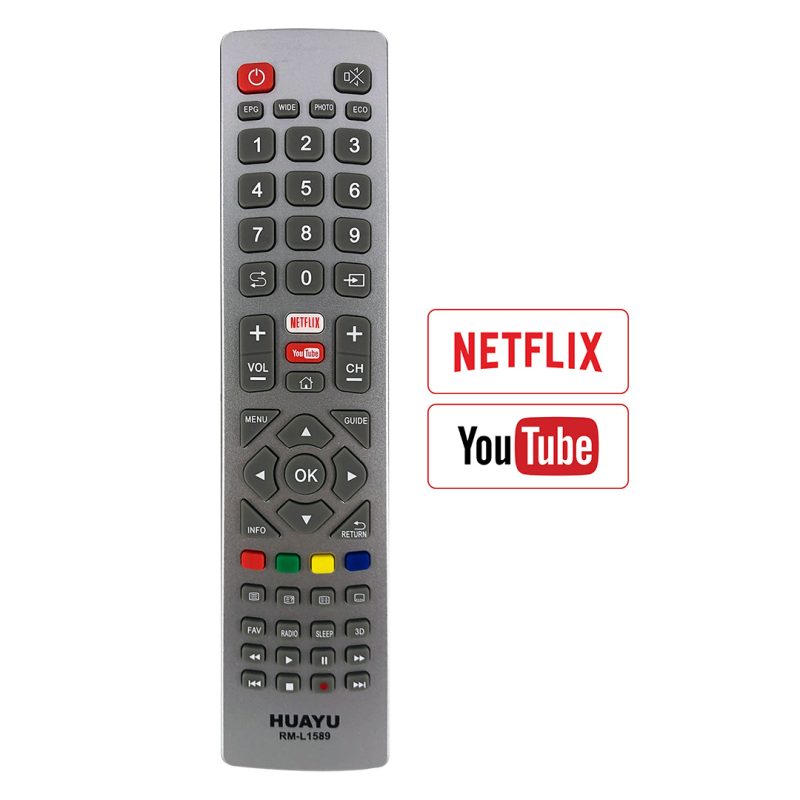 19274 1 - Rm-l1589 Sharp Aquos Netflix-YouTube Tuşlu Lcd Led Tv Universal Kumanda