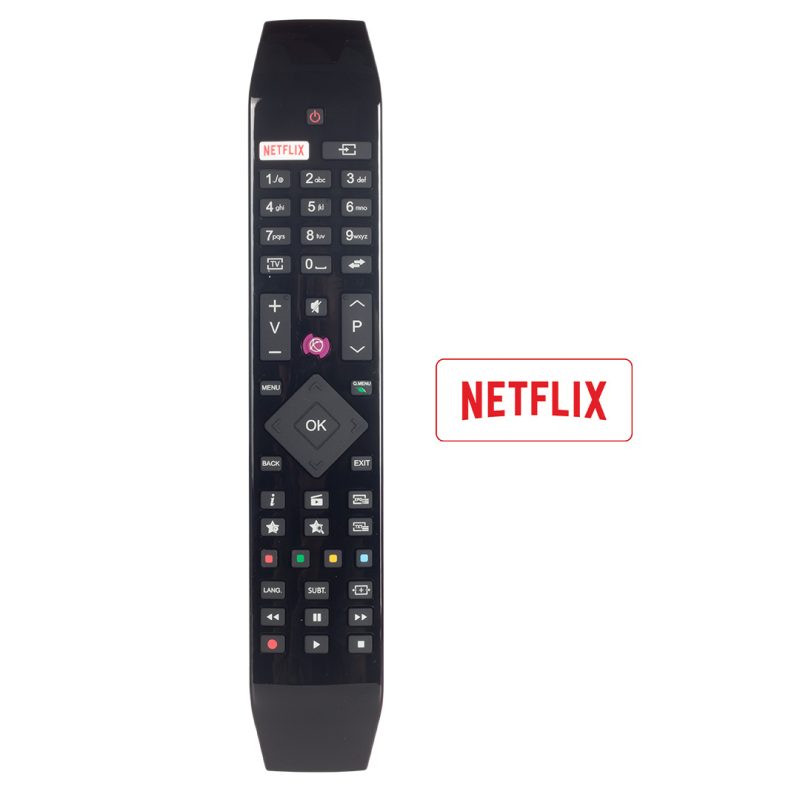 19836 1 - Vestel Netflix Mor Tuşlu Yeni Üstü Camlı Model Led Televizyon Kumanda