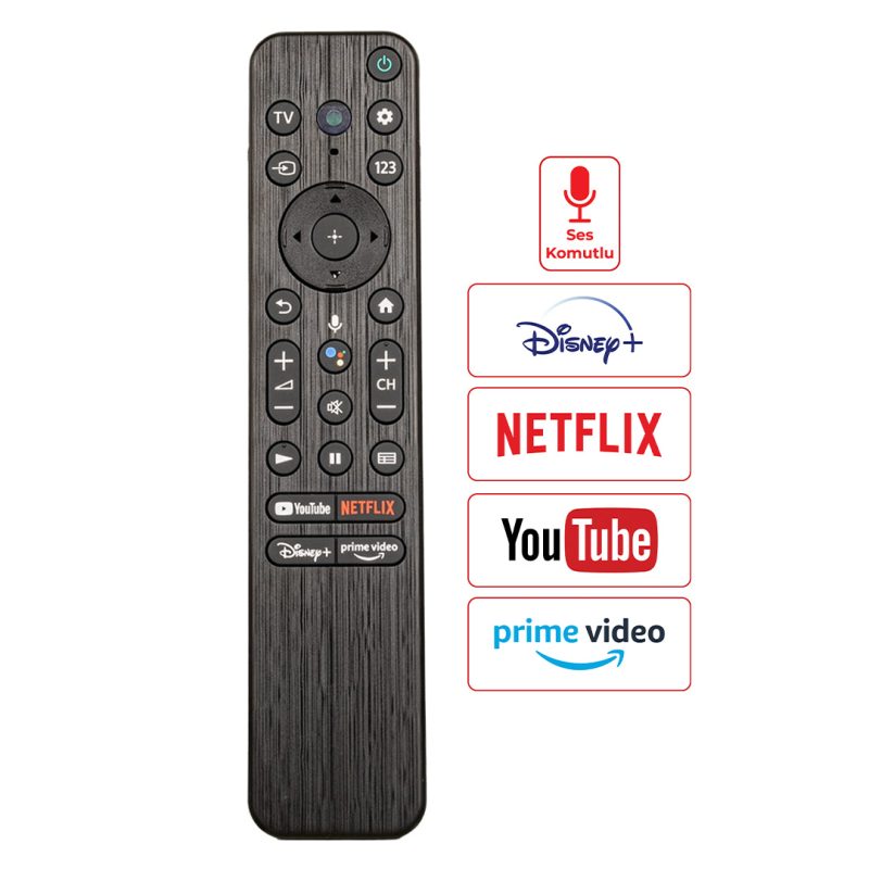 20753 1 - Sony Rmf -Tx800u Youtube -Netrflix -Dısney +-Prime Video Tuşlu Ses Komutlu Tv Kumanda