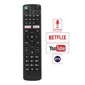 Dreamstar Android Netflix Ve Youtube Tuşlu Ses Komutlu Uydu Kumandası