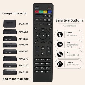 Mag Iptv Set Üstü Kutusu Mag 250 254 255 256 257 261 270 349 350 351 352, Mag322w1, Mag254w1 Vb. İle Uyumlu Uzaktan Kumanda