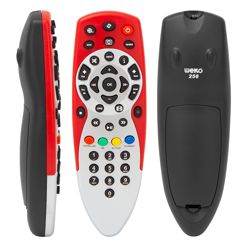 256 256 - Digiturk Dt - 8003 Hd Plus Kırmızı Uydu Kumandası A - 18e (256 = 6617) (40011 = 256)